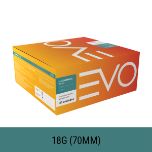 EVOCANNULA SCULPT 18G 70MM CX 25 UNIDADES (CANULAS METALICAS COM AGULHA DE PERTUITO)